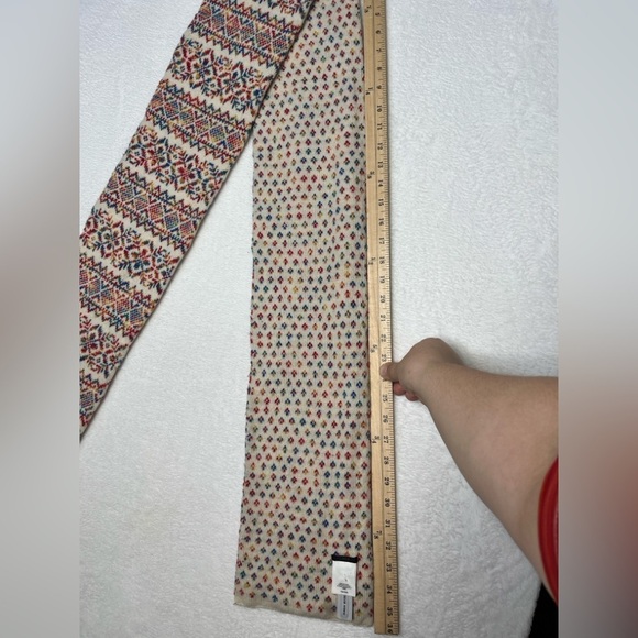 J. Crew Wool Fair Isle Scarf Winter Ski Multicolor PreppyGossip Girl Aspen Layer - Picture 10 of 10